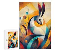 Puzzles pour Adolescents Modern Cubism Rabbit Puzzles pour Adultes Jeux Relaxants Qui Améliorent La Mémoire Cadeaux Uniques pour Un Anniversaire Et Noël 1000 PCS