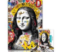 Puzzles pour Adolescents Mona Lisa est drôle 1000 pièces Puzzle pour Adultes Adolescents, Cadeaux pour Amis et Famille pour Les 14 Ans 26x38cm