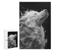 Puzzles pour Adolescents Monochrome Wolf Portrait Puzzle Adulte - Décoration Murale - Découpe De Précision pour Les Gamers 1000 PCS