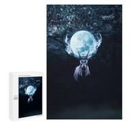 Puzzles pour Adolescents Moonlit Deer Majesty Puzzles pour Adolescents - Décoration Murale - Cadeau Unique pour Anniversaire Et Noël
