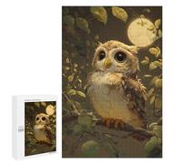 Puzzles pour Adolescents Moonlit Forest Owl Puzzle Anti-Stress pour Adolescents Chaque Pièce Est Unique - Idéal comme Cadeau pour Toute La Famille 1000 PCS