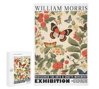 Puzzles pour Adolescents Morris Butterfly Floral Exhibition Puzzles pour Adultes, Jeu Manuel, Course De Vitesse, Activités Amusantes À La Maison, 1000 PCS