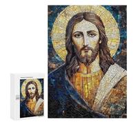 Puzzles pour Adolescents Mosaic Jesus Portrait Puzzles pour Adultes Jeu Manuel Cadeau d'anniversaire Cadeau d'anniversaire, Cadeaux, 300 PCS