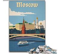 Puzzles pour Adolescents Moscou, Aidez Le Cerveau à exercer des Jouets addictifs pour cultiver la Patience, Cadeau pour Les Anniversaires 38x26cm