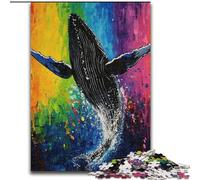 Puzzles pour Adolescents, Motif Baleine Graffiti, à partir de 14 Ans, décoration d'intérieur, à Offrir en Cadeau à Toute la Famille (Taille 26x38cm)