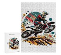 Puzzles pour Adolescents Motocross WPAP Pop Art Col Puzzles pour Adultes, Jouets Anti-Stress, Difficile, Cadeau d'anniversaire, Cadeaux, 300 PCS
