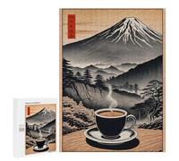 Puzzles pour Adolescents Mount Fuji Coffee Japanese Puzzles pour Adolescents - Décoration Murale - Cadeau Unique pour Anniversaire Et Noël