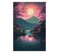 Puzzles pour Adolescents Mystic Sunset Lake Puzzles pour Adultes, Jouets À Monter Soi-même, Décoration Parfaite, Interaction Parent-Enfant 75x50cm/1000pcs