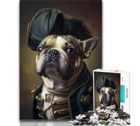 Puzzles pour Adolescents Napoléon Bouledogue Français 1000 pièces pour Adultes Jeu Familial Anti-Stress défi Difficile Superbes Cadeaux et Jouets (50x75cm)