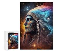 Puzzles pour Adolescents Native American Spirituality Art Print Casse-tête pour Adolescents : Analyse Et Logique, Difficile Et Stimulant, Idéal comme Cadeau 300 PCS