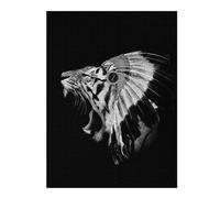Puzzles pour Adolescents Native American Tiger Jeu De Puzzle Familial, Cadeau d'anniversaire Ou De Noël 1000pcs(52x38cm)