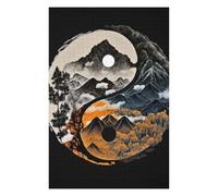 Puzzles pour Adolescents Nature Yin Yang Jeu De Puzzle Casse-tête Décoration Murale Cadeaux Uniques d'anniversaire Et De Noël 75x50cm/1000pcs
