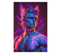 Puzzles pour Adolescents Neon Angel Statue Puzzles pour Adultes, Jouets À Monter Soi-même, Décoration Parfaite, Interaction Parent-Enfant 75x50cm/1000pcs