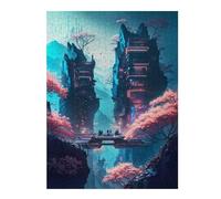Puzzles pour Adolescents Neon Blossom Fusion Puzzle Familial - Améliore La Mémoire - Cadeau d'anniversaire Et Cadeau Unique 52x38cm/1000pcs
