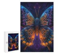 Puzzles pour Adolescents Neon Butterfly Artwork -1 Puzzles pour Adultes Jouets Anti-Stress Vacances À La Maison Passer Le Temps Interaction Parent-Enfant 1000 PCS