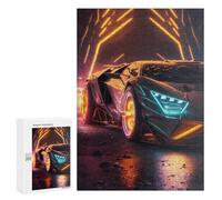 Puzzles pour Adolescents Neon Future Car Puzzles pour Adultes Jouets Anti-Stress Vacances À La Maison Passer Le Temps Interaction Parent-Enfant 300 PCS