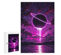 Puzzles pour Adolescents Neon Planet Landscape Puzzles pour Adolescents : Améliorent La Mémoire. Chaque Pièce Est Unique - Idée Cadeau d'anniversaire Unique 1000 PCS