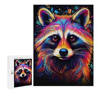 Puzzles pour Adolescents Neon Raccoon Puzzles pour Adultes, Jeux en Famille, Découpe De Précision, Difficile Et Stimulant 500 PCS