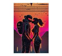 Puzzles pour Adolescents Neon Romance Sunset Jeux Relaxants, Amusants Et Humoristiques - Cadeau d'anniversaire, Cadeaux, 38x26cm/1000pcs
