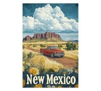 Puzzles pour Adolescents New Mexico Road Trip Travel Poster Puzzles pour Adultes : des Jouets À Monter Soi-même, Amusants Et Originaux, Parfaits pour Un Anniversaire Ou Noël