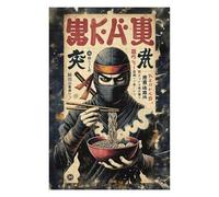 Puzzles pour Adolescents Ninja Eating Ramen Japanese Art Puzzles pour Adultes Jeu Manuel Décoration Intérieure Est Idéal comme Cadeau 75x50cm/1000pcs