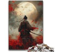 Puzzles pour Adolescents Ninja sous la Lune de Sang 1000 pièces, Anti-Stress, Vacances à la Maison, Temps Mort, Interaction Parent-Enfant (26x38cm)