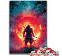 Puzzles pour Adolescents Ninja sous la Lune de Sang Jeu Stimulant et Jeu Familial Décoration Murale Cadeaux d'anniversaire et de Noël Uniques 50x75cm