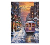 Puzzles pour Adolescents Nostalgic Winter Canvas Puzzles pour Adultes Jeu Manuel Décoration Intérieure Est Idéal comme Cadeau 75x50cm/1000pcs