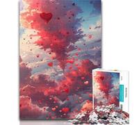 Puzzles pour Adolescents, Nuages d'amour colorés, Puzzles 1000 pièces pour Adultes et Adolescents, Jeu Familial Anti-Stress, défi Difficile, Cadeaux du Père Noël Secret 26x38cm