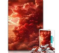 Puzzles pour Adolescents, Nuages d'amour colorés, Puzzles pour Adultes, 1000 pièces, Difficile, idéal comme Cadeau pour Toute la Famille, Convient pour et 14 50x75cm