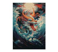 Puzzles pour Adolescents Oceanic Dragon Majesty Puzzles pour Adultes Jeux Familiaux Difficile Difficile Est Idéal comme Cadeau 1000pcs(38x26cm)