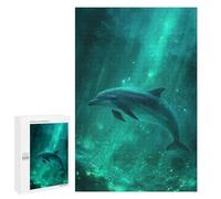 Puzzles pour Adolescents Oceanic Wonder Dolphin Dive Puzzle Anti-Stress pour Adolescents Chaque Pièce Est Unique - Idéal comme Cadeau pour Toute La Famille 1000 PCS