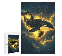 Puzzles pour Adolescents Orca in Space Puzzle Adulte - Décoration Murale - Découpe De Précision pour Les Gamers 1000 PCS