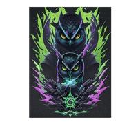Puzzles pour Adolescents Owl Spirits Mystic Guardians Puzzles pour Adolescents Jeux De Détente Décoration Parfaite, pour Toute La Famille 52x38cm/1000pcs