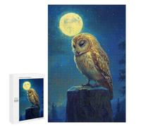 Puzzles pour Adolescents Owl Under Moonlight Puzzles pour Adultes Jeu Manuel Cadeau d'anniversaire Cadeau d'anniversaire, Cadeaux, 1000 PCS