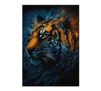 Puzzles pour Adolescents Painted Tiger Majesty Jeu De Puzzle Casse-tête Décoration Murale Cadeaux Uniques d'anniversaire Et De Noël 38x26cm/1000pcs