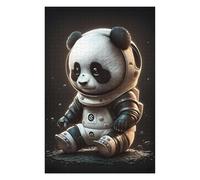 Puzzles pour Adolescents Panda Astronaut Space Suit-2 Puzzle Anti-Stress - Un Cadeau Artistique pour Les Amis Et La Famille