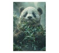Puzzles pour Adolescents Panda Bear Eating Bamboo Puzzles pour Adultes, Jeu Familial, Course De Vitesse Manuelle, Cadeaux d'anniversaire Uniques 75x50cm/1000pcs