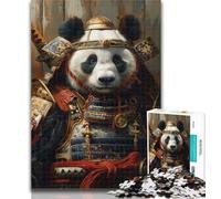 Puzzles pour Adolescents Panda Warrior Puzzles pour Adultes 1000 pièces, Jeu Familial Anti-Stress Défi Difficile Cadeaux du Père Noël Secret 26x38cm
