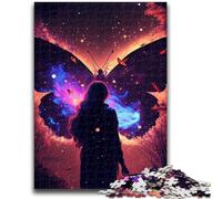 Puzzles pour Adolescents Papillon Magique Jeu Stimulant et Jeu Familial Décoration Murale Cadeaux d'anniversaire et de Noël Uniques 26x38cm