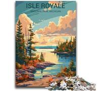 Puzzles pour Adolescents Parc National de l'Isle Royale Défi d'intelligence cérébrale Jouets addictifs Cadeau d'anniversaire, Cadeaux, Décoration Murale (Taille 38x26cm)