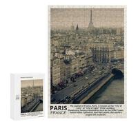 Puzzles pour Adolescents Paris France Puzzles pour Adultes, Jeux en Famille, Découpe De Précision, Difficile Et Stimulant 300 PCS