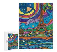 Puzzles pour Adolescents Paris Skyline Art Print Casse-tête pour Adolescents : Analyse Et Logique, Difficile Et Stimulant, Idéal comme Cadeau 500 PCS