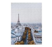 Puzzles pour Adolescents Paris Skyline with Eiffel Tower Puzzles Anti-Stress, Jouets pour Se Détendre À La Maison, Cadeaux d'anniversaire Et Cadeaux Uniques 52x38cm/1000pcs