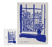 Puzzles pour Adolescents Paris Window View Puzzles pour Adolescents : Améliorent La Mémoire. Chaque Pièce Est Unique - Idée Cadeau d'anniversaire Unique 500 PCS