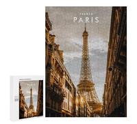 Puzzles pour Adolescents Parisian Eiffel Tower Charm Puzzles pour Adultes Jouets Anti-Stress Vacances À La Maison Passer Le Temps Interaction Parent-Enfant 500 PCS