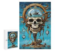 Puzzles pour Adolescents Passage of Octo Skull Time Puzzles pour Adolescents - Décoration Murale - Cadeau Unique pour Anniversaire Et Noël