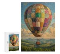 Puzzles pour Adolescents Patchwork Hot Air Balloon Puzzles pour Adolescents - Décoration Murale - Cadeau Unique pour Anniversaire Et Noël