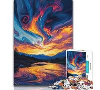 Puzzles pour Adolescents Paysage du Ciel, Jeu Familial Anti-Stress, défi Difficile, renforce l'amour Entre Les Couples 38x26cm