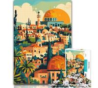 Puzzles pour Adolescents, Paysage Urbain de Jérusalem, 1 000 pièces, Jouets éducatifs pour Adolescents, décoration intérieure Unique et Cadeaux, 26x38cm